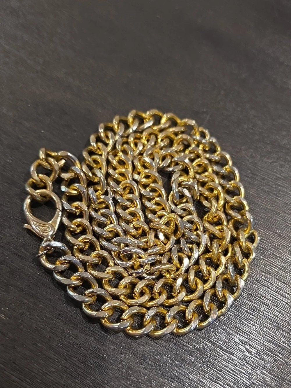 Delicate Gold Tone Layered Chain Necklace With Free Larger Chain.